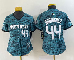 Youth Nike Seattle Mariners #44 Julio Rodriguez Teal 2023 All-Star Stitched Baseball Jersey