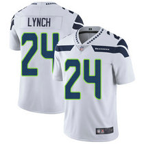 Youth Nike Seattle Seahawks #24 Marshawn Lynch White Vapor Untouchable Authentic Stitched NFL Jersey