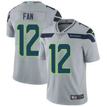 Youth Nike Seattle Seahawks 12th Fan Grey Vapor Untouchable Limited Stitched NFL Jersey