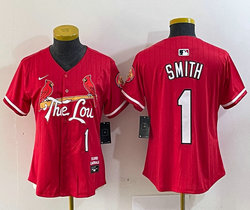 Youth Nike St.Louis Cardinals #1 Ozzie Smith Red 2024 City Authentic stitched MLB jersey