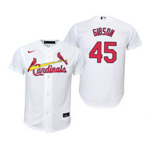 Youth Nike St.Louis Cardinals #45 Bob Gibson White Authentic Stitched MLB Jersey
