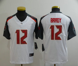 Youth Nike Tampa Bay Buccaneers #12 Tom Brady White Vapor Untouchable Authentic Stitched NFL Jersey