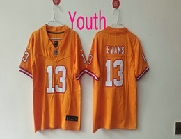 Youth Nike Tampa Bay Buccaneers #13 Mike Evans Yellow Throwback F.U.S.E Authentic Stitched NFL Jersey