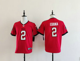 Youth Nike Tampa Bay Buccaneers #2 Emeka Egbuka Red Stitched NFL Jersey