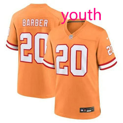 Youth Nike Tampa Bay Buccaneers #20 Ronde Barber Yellow Throwback Vapor Stitched NFL Jersey