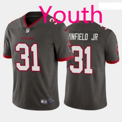 Youth Nike Tampa Bay Buccaneers #31 Antoine Winfield Jr Gray Vapor Untouchable NFL Jersey