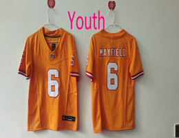 Youth Nike Tampa Bay Buccaneers #6 Baker Mayfield Yellow Throwback F.U.S.E Authentic Stitched NFL Jersey