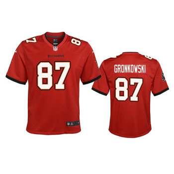 Youth Nike Tampa Bay Buccaneers #87 Rob Gronkowski Red Vapor Untouchable Authentic Stitched NFL Jersey