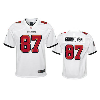 Youth Nike Tampa Bay Buccaneers #87 Rob Gronkowski White Vapor Untouchable Authentic Stitched NFL Jersey