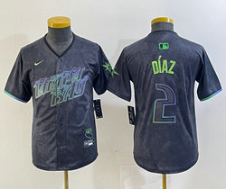 Youth Nike Tampa Bay Rays #2 Yandy Díaz 2024 City Authentic stitched MLB jersey