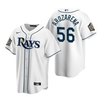 Youth Nike Tampa Bay Rays #56 Randy Arozarena White 2020 World Series Game MLB jersey