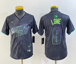 Youth Nike Tampa Bay Rays #8 Brandon Lowe 2024 City Authentic stitched MLB jersey