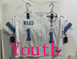 Youth Nike Tennessee Titans #1 Cameron Ward White 2026 Stitched NFL Jersey