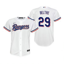 Youth Nike Texas Rangers #29 Adrian Beltre White Game Authentic Stitched MLB jersey