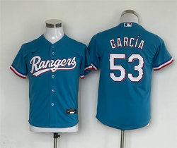 Youth Nike Texas Rangers #53 Adolis Garcia Light Blue Authentic Stitched MLB Jersey