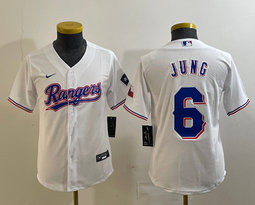 Women's Nike Texas Rangers #6 Josh Jung White Game Authentic Stitched MLB Jersey