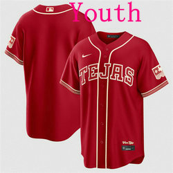 Youth Nike Texas Rangers Blank Red 2026 City MLB Jersey