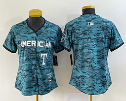 Youth Nike Texas Rangers Blank Teal 2023 All-Star Logo in front Stitched Baseball Jersey