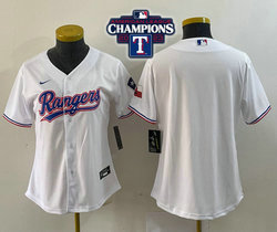 Youth Nike Texas Rangers Blank White 2023 World Series Champions Game Authentic Stitched MLB jersey