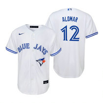Youth Nike Toronto Blue Jays #12 Roberto Alomar White Game Authentic Stitched MLB Jersey