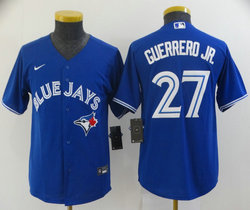 Youth Nike Toronto Blue Jays #27 Vladimir Guerrero Jr. Blue Game Authentic Stitched MLB Jersey