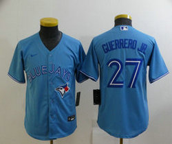 Youth Nike Toronto Blue Jays #27 Vladimir Guerrero Jr. Light Blue Game Authentic Stitched MLB Jersey