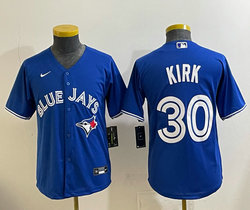 Youth Nike Toronto Blue Jays #30 Alejandro Kirk Blue Baseball Jersey