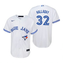 Youth Nike Toronto Blue Jays #32 Roy Halladay White Game Authentic Stitched MLB Jersey