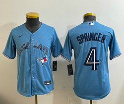 Youth Nike Toronto Blue Jays #4 George Springer Light Blue Baseball Jersey