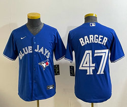 Youth Nike Toronto Blue Jays #47 Addison Barger Blue Baseball Jersey