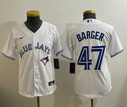 Youth Nike Toronto Blue Jays #47 Addison Barger White Baseball Jersey