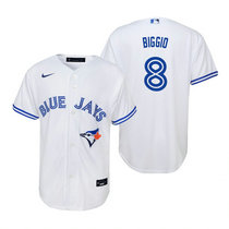 Youth Nike Toronto Blue Jays #8 Cavan Biggio White Game Authentic Stitched MLB Jersey