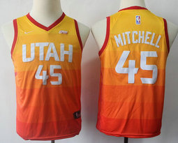 Youth Nike Utah Jazz #45 Donovan Mitchell City Game Authentic Stitched NBA Jersey