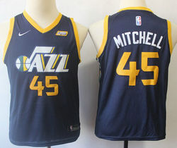 Youth Nike Utah Jazz #45 Donovan Mitchell Navy Game Authentic Stitched NBA Jersey