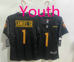 Youth Nike Washington Commanders #1 Deebo Samuel Sr Black Authentic Stitched NFL Jersey