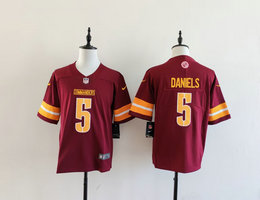 Youth Nike Washington Commanders #5 Jayden Daniels Burgundy 2024 Draft Vapor Untouchable Football Jersey