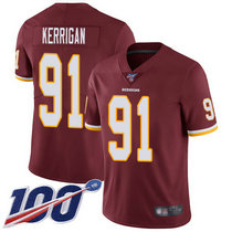 Youth Nike Washington Redskins #91 Ryan Kerrigan 100th Season Red Vapor Untouchable Authentic Stitched NFL Jersey