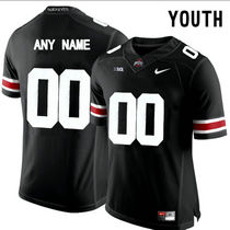 Youth Ohio State Buckeyes Customized Black Limited Authentic Stitched NCAA Jersey