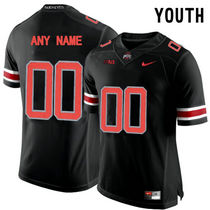 Youth Ohio State Buckeyes Customized Blackout Limited Authentic Stitched NCAA Jersey