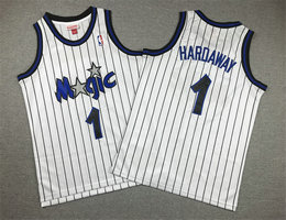 Youth Orlando Magic #1 Penny Hardaway White Throwback Authentic Stitched NBA jersey