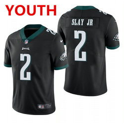 Youth Philadelphia Eagles #2 Darius Slay Jr Black Vapor Untouchable Authentic Stitched NFL Jersey