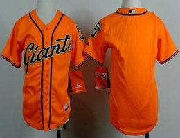 Youth San Francisco Giants Blank Orange Authentic stitched MLB jersey