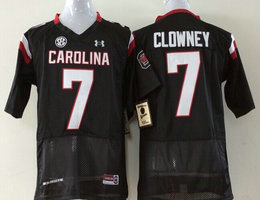 Youth South Carolina Fighting Gamecocks #7 Javedeon Clowney Black Authentic Stitched NCAA Jersey