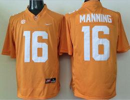 Youth Tennessee Volunteers #16 Peyton Manning Orange Authentic Stitched NCAA Jersey