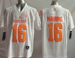 Youth Tennessee Volunteers #16 Peyton Manning White Authentic Stitched NCAA Jersey