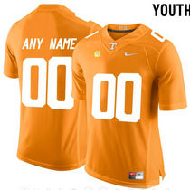 Youth Tennessee Volunteers Customized College Football Orange Limited Authentic Stitched NCAA Jersey
