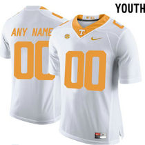 Youth Tennessee Volunteers Customized College White Authentic Stitched NCAA Jersey