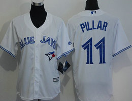 Youth Toronto Blue Jays #11 Kevin Pillar White New Majestic Stitched MLB Jersey