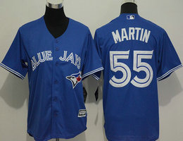 Youth Toronto Blue Jays #55 Russell Martin Blue New Majestic Authentic Stitched MLB Jersey