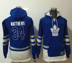 Youth Toronto Maple Leafs #34 Auston Matthews All Stitched Hooded Sweatshirt